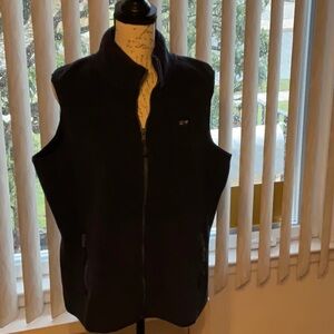 New VineyardVines Dark Blue Zip-Up Vest